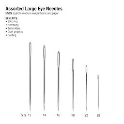 Singer Large Eye Hand Needle Assortment - Set of 50 - Uses, Benefits, and Needle Sizes