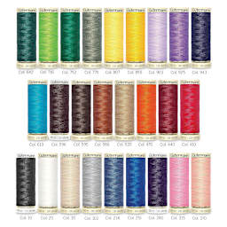 Gutermann Sew-All Polyester Thread - Set of 26, Basic Shades, 110 yd Spools