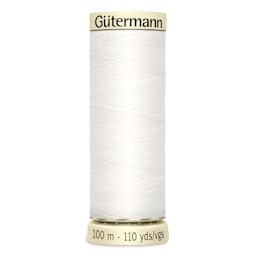 Gutermann Sew-All Polyester Thread - Nu White, 110 yd Spool