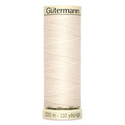 Gutermann Sew-All Polyester Thread - Eggshell, 110 yd Spool