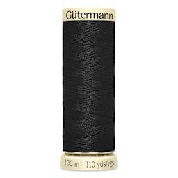 Gutermann Sew-All Polyester Thread - Black, 110 yd Spool