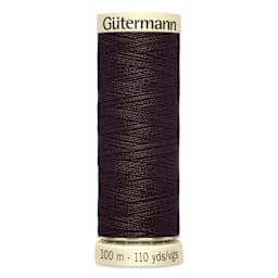 Gutermann Sew-All Polyester Thread - Seal Brown, 110 yd Spool