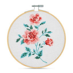 DMC Stitch Kit - Rose, finished