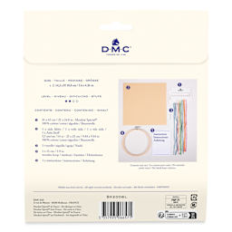 DMC Cross Stitch Kit - Blue Vespa, back of packaging