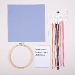 DMC Cross Stitch Kit - Pink Beetle, contents