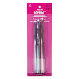 Susan Bates Silvalume Crochet Hook Set - Set of 3, L11, M13 and N15 front of packaging
