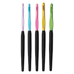 Susan Bates Ergonomic Crochet Hook Set - Set of 5, US G6, H8, I9, J10 and K10.5