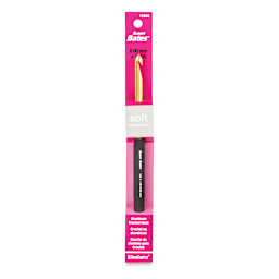 Susan Bates Ergonomic Crochet Hook - US J10, 6 mm shown in package