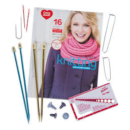 Red Heart Learn to Knit Kit Contents