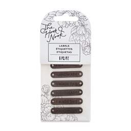 The Hook Nook Project Labels - Sew-On Wood Labels, Package of 6 (In packaging)