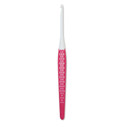Prym Ergonomics Crochet Hook - G, hook in upright position outside of the packaging