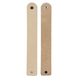 Realeather Leather Wristbands - Natural, underneath two wristbands