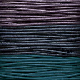 Realeather Round Leather Lace - Purple/Navy/Teal, 2 mm x 8 yds, close-up