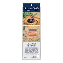 Personalize these veg-tan leather key fobs with leather markers, acrylic paints, dyes, stamping, tooling, and more. Includes 6 pre-cut & punched leather key fobs, 6 split keyrings, 12 rivet sets and assembly instructions. Approximately 3/4" x 5" finished. 