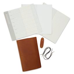 Realeather Leather Kit - Rustic Triumph Travel Journal, contents out of packaging