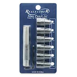 Leather Punch Tools - Front of package of 6 pc Maxi Punch Set