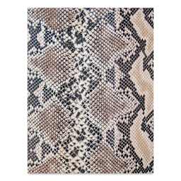 Realeather Printed Leather Trim - Python Taupe, 8-1/2" x 11", single trim