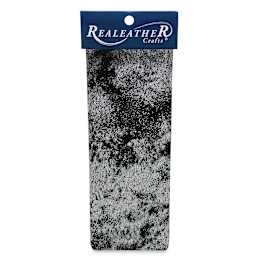 Realeather Printed Leather Trim - Front of package of Silver Crackle pattern