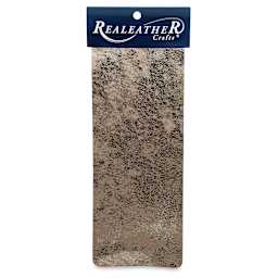 Realeather Printed Leather Trim - Front of package of Platinum Crackle pattern