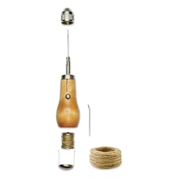 Speedy Stitcher Sewing Awl Kit, contents laid out