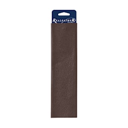 Realeather Deertan Leather Trim - Dark Brown, 11" x 8-1/2", packaging