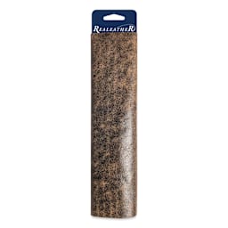 Realeather Bomber Leather Trim - Brown, wrapped around packaging