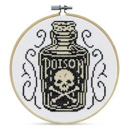Design Works Counted Cross Stitch Kit - Poison, 6" - finished project