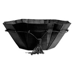 Muud Evita Leather Storage Box - Black, XL - loosened with lid removed