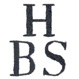 Rico Design Stick and Stitch Embroidery Kit - Pkg of 56, Black Alphabet H, B, & S
