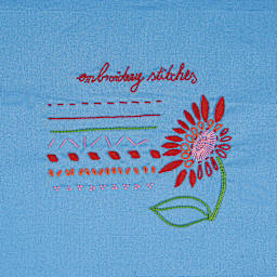 DMC Learning Embroidery Kit - finished pattern example
