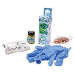 Jacquard Ice Dye Kit - Rainforest contents with packaging