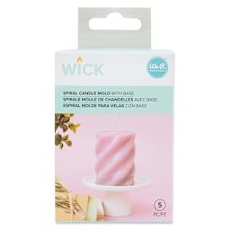 We R Memory Keepers Wick Plastic Candle Mold - Spiral front of packaging