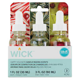 We R Memory Keepers Wick Candle Making Scents - Set of 3, Happy Holiday, 1 oz Bottles front of packaging