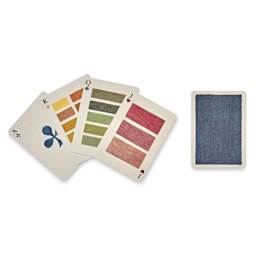 Roomytown Watercolor Swatches Playing Card Set, front and back of cards