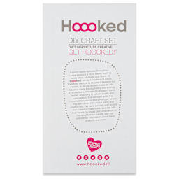 Hooked Zpagetti Macrame Hanging Basket Kit - White, back of packaging