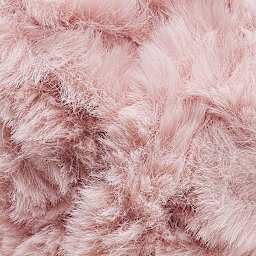 Lion Brand Go For Faux Yarn - Pink Poodle, close-up