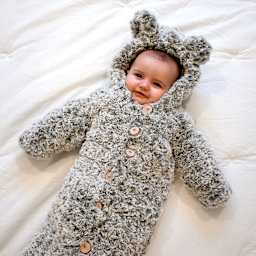 Lion Brand Go For Faux Thick And Quick Yarn - Baby in finished Yarn Bunting