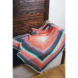Lion Brand Mandala Bonus Bundle Yarn, throw blanket made of variegated yarn