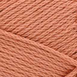 Lion Brand 24/7 Cotton Yarn - Papaya, 186 yards close up to show texture