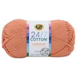 Lion Brand 24/7 Cotton Yarn - Papaya, 186 yards