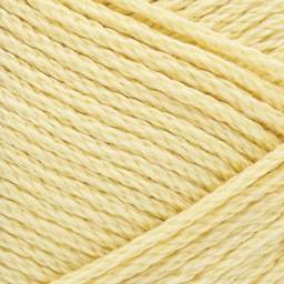 Lion Brand 24/7 Cotton Yarn - Buttercream, 186 yards close up to show texture