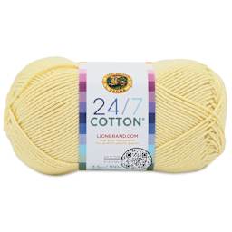Lion Brand 24/7 Cotton Yarn - Buttercream, 186 yards