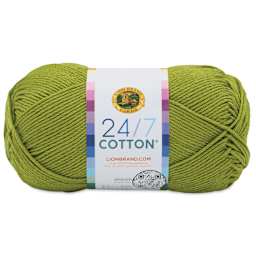 Lion Brand 24/7 Cotton Yarn - Granny Smith, 186 yards