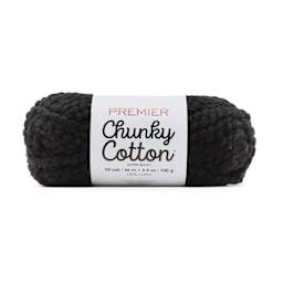Premier Yarn Chunky Cotton Yarn - Black, 50 yards