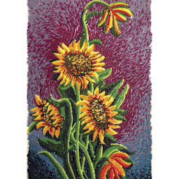 Super Wikki Stix - finished Van Gogh-style sunflowers example