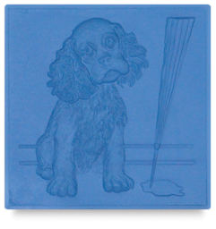 Metal Smith Molds - Top view of Cocker Spaniel Mold