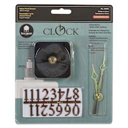Walnut Hollow 3-Piece Clock Movement Kits - For 3/8" Surface front of packaging