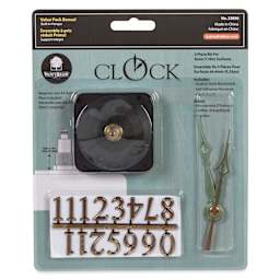 Walnut Hollow 3-Piece Clock Movement Kit - For 1/4" Surface front of packaging