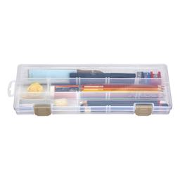 ArtBin Solutions Box - 12-1/2" x 5" x 1-1/2", filled with drawing supplies, supplies not included