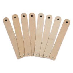 Realeather Leather Wristbands - Natural, eight wristbands fanned out